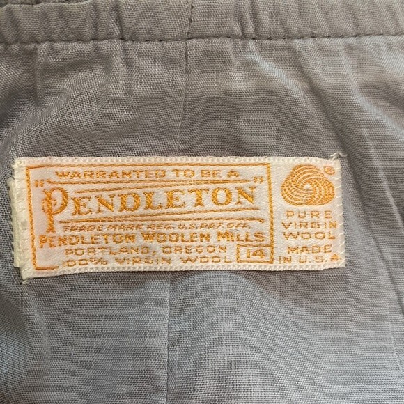 Vintage Pendleton Pure Virgin Wool Pants Slacks Trousers Wide Leg Lined Elastic - Picture 7 of 14